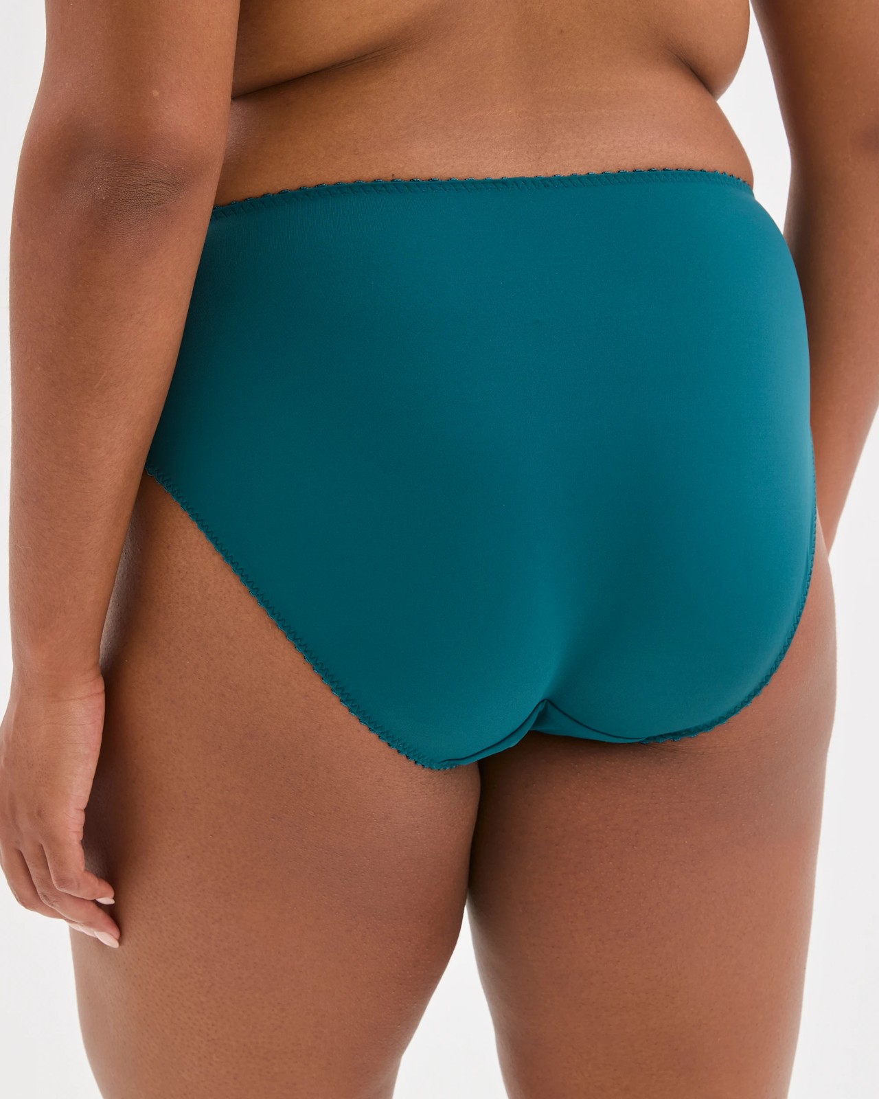 High Cut Lace Briefs - Petrol 3 of 3