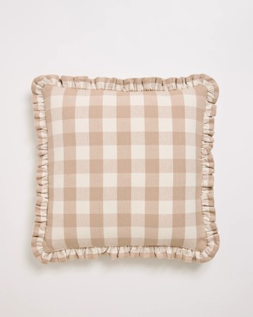 Dakota Gingham Cotton Cushion
