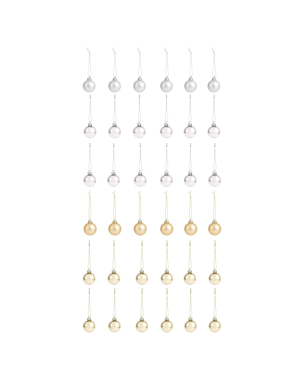Anko 36 Pack 4cm Luxury Baubles 2 of 6