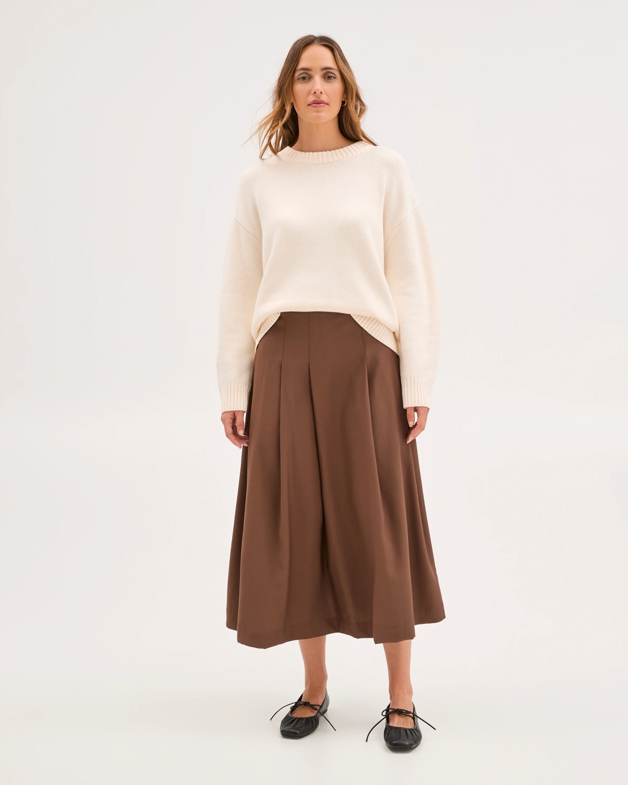 Australian Cotton Blend Oversized Sweater - Pearl 2 of 6