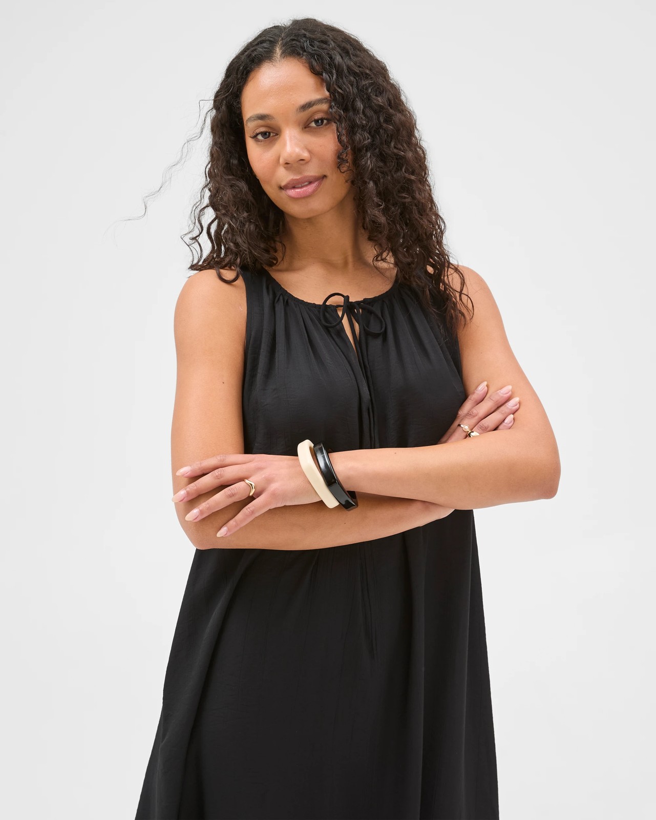 Resort Sleeveless Gathered Neck Midi Dress 3 of 6