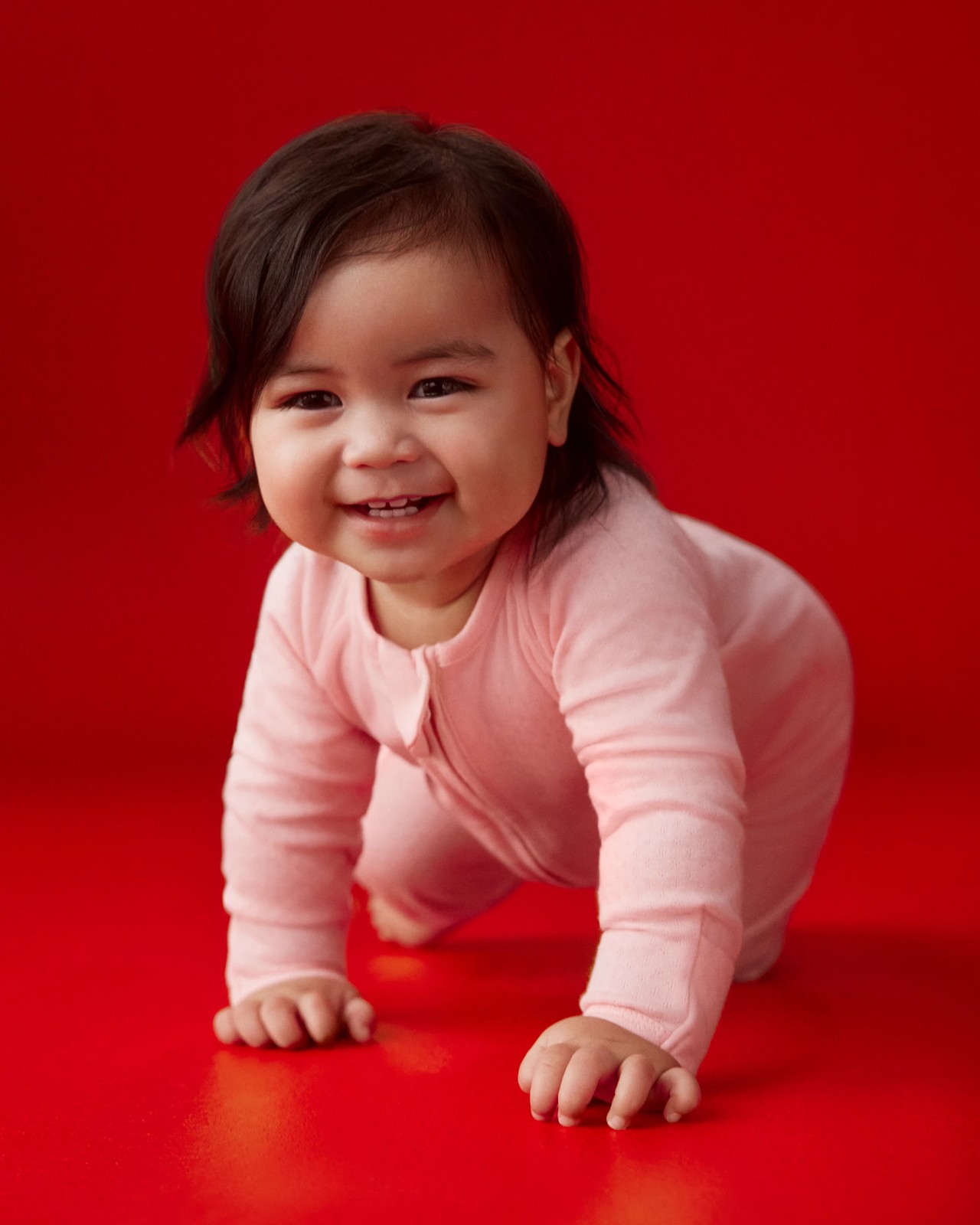 Baby Organic Cotton Pointelle Zip Coverall - Fairy Pink 6 of 6