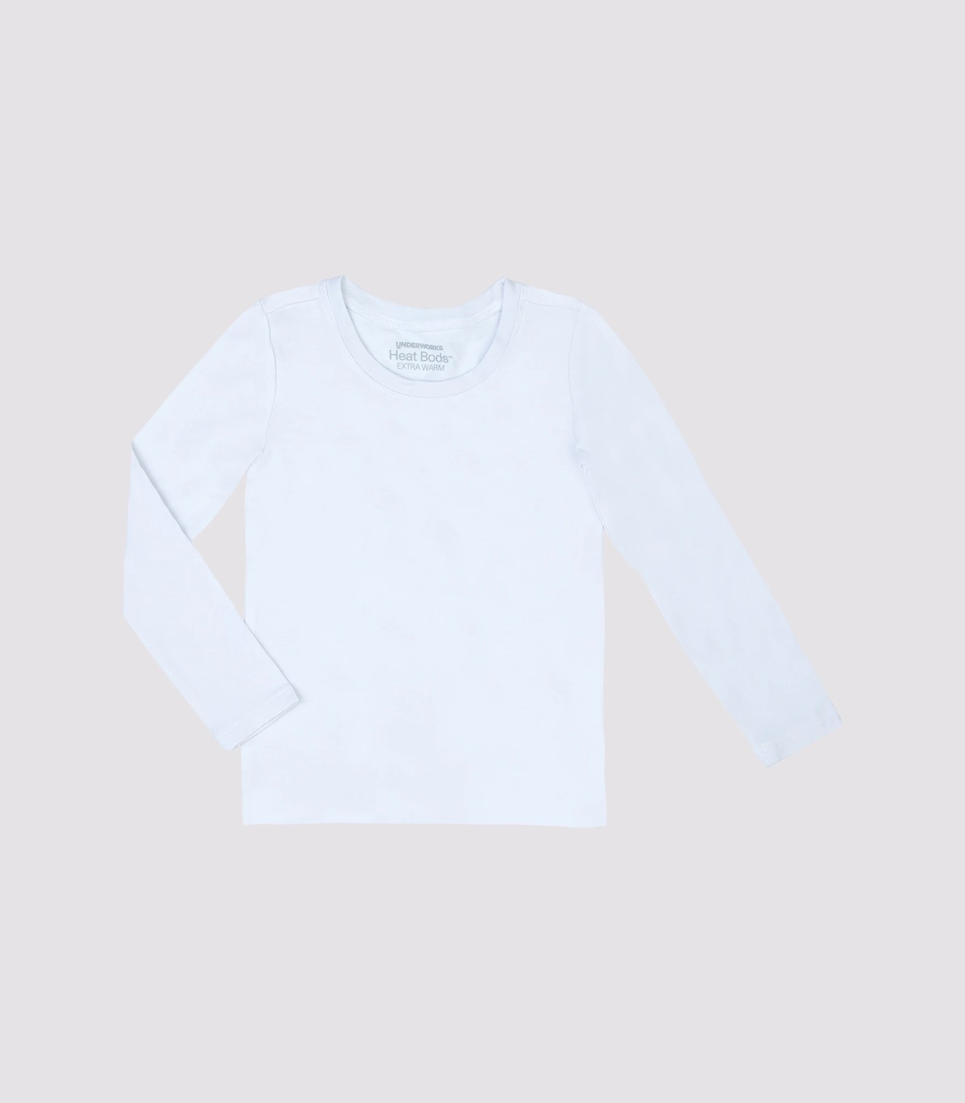 Kids Heat Bods Heat Retention Thermal Long Sleeve - Underworks - White