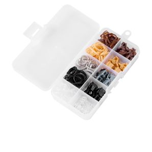 OXX Haircare 170 Piece Mini Claw Clips and Poly Bands - Multi Colour thumbnail 2