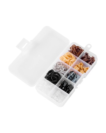 OXX Haircare 170 Piece Mini Claw Clips and Poly Bands - Nude