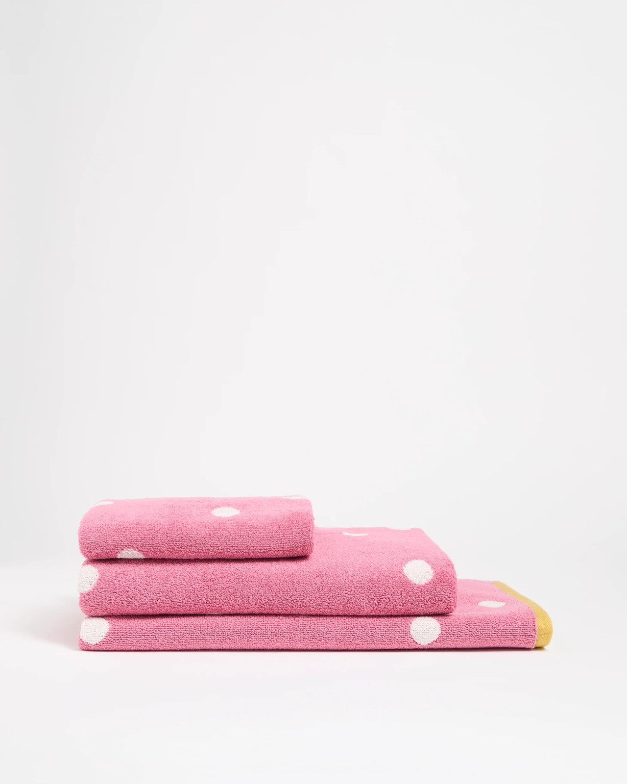 Senna Australian Cotton Polka Dot Bath Mat - Wild Rose 2 of 3