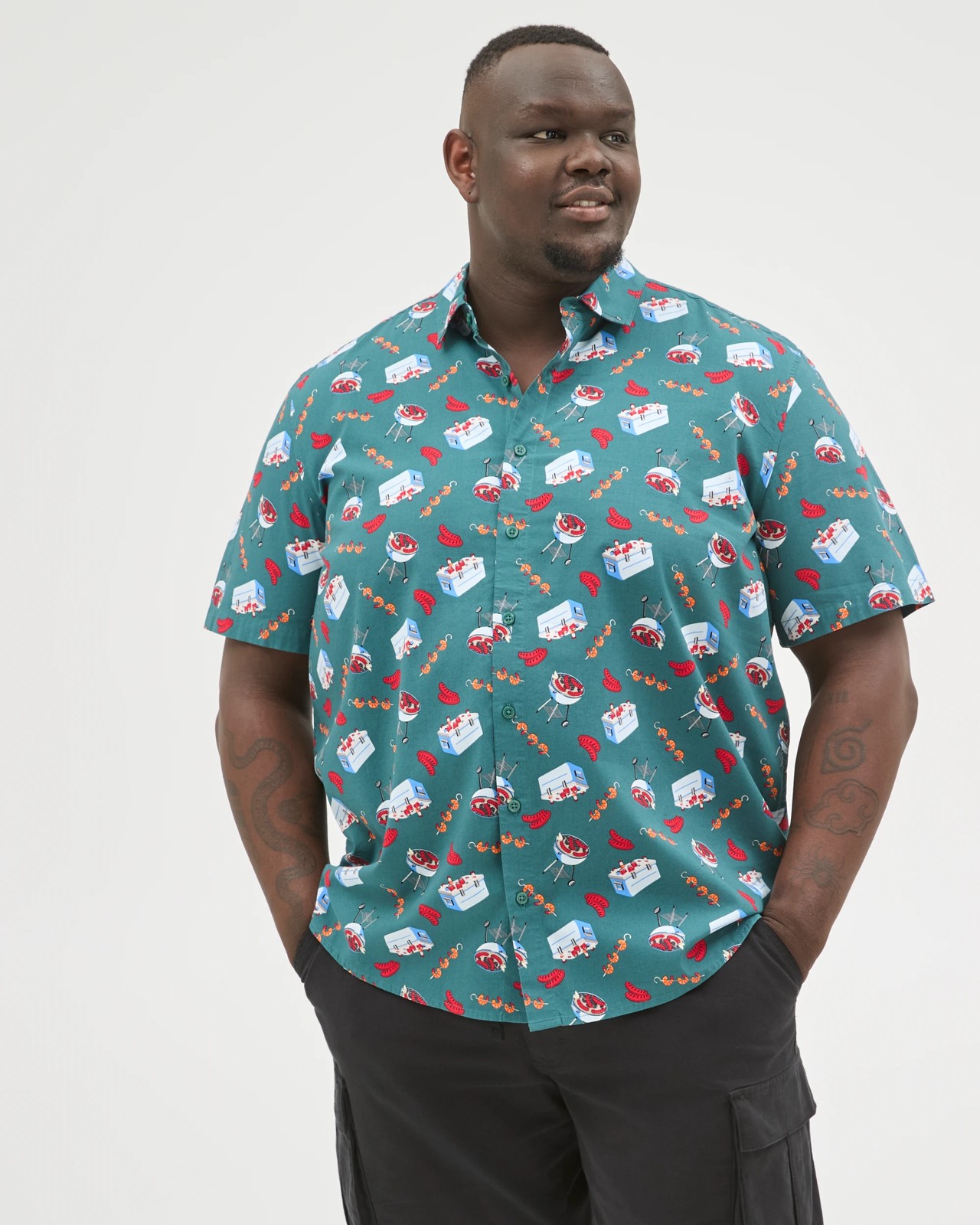 Plus Size Short Sleeve BBQ Novelty Shirt 2 of 6