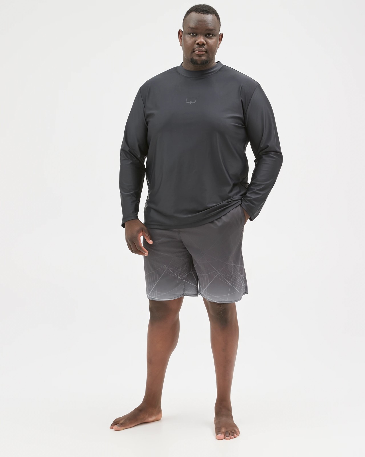 Plus Size Long Sleeve Swim Rash Vest 2 of 5