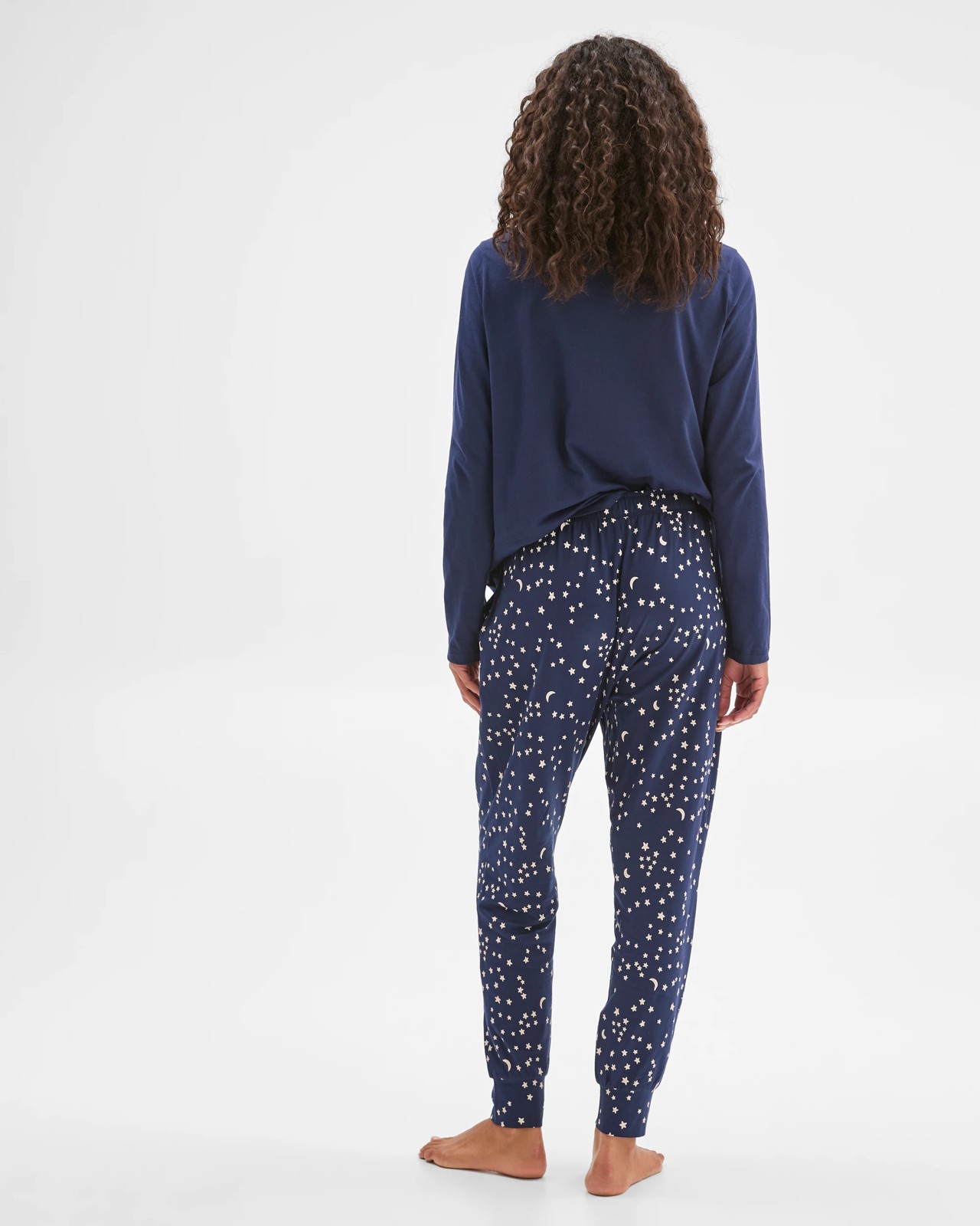 Australian Cotton Printed Sleep Joggers - Moon & Stars 3 of 6
