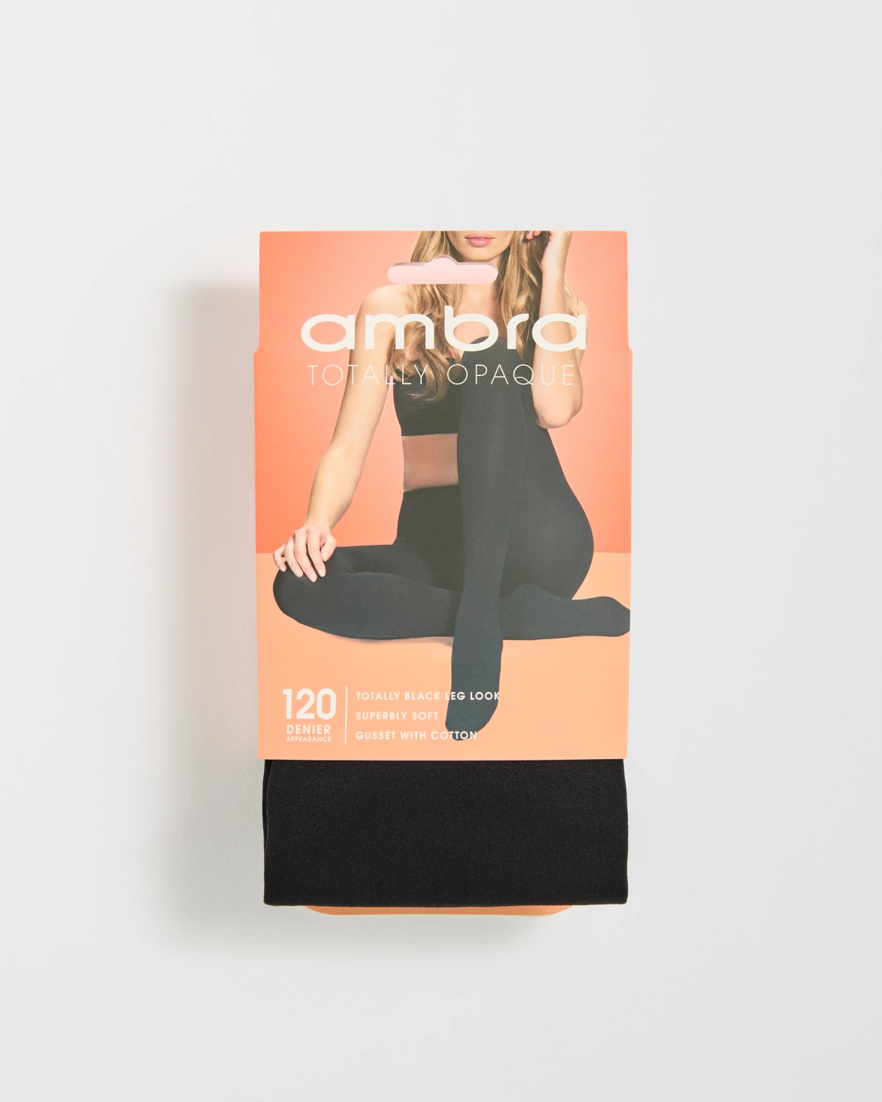 Ambra 1 Pack 120 Denier Totally Opaque Tights - Black 2 of 5