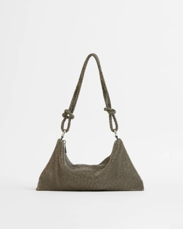 Slouchy Diamante Shoulder Bag