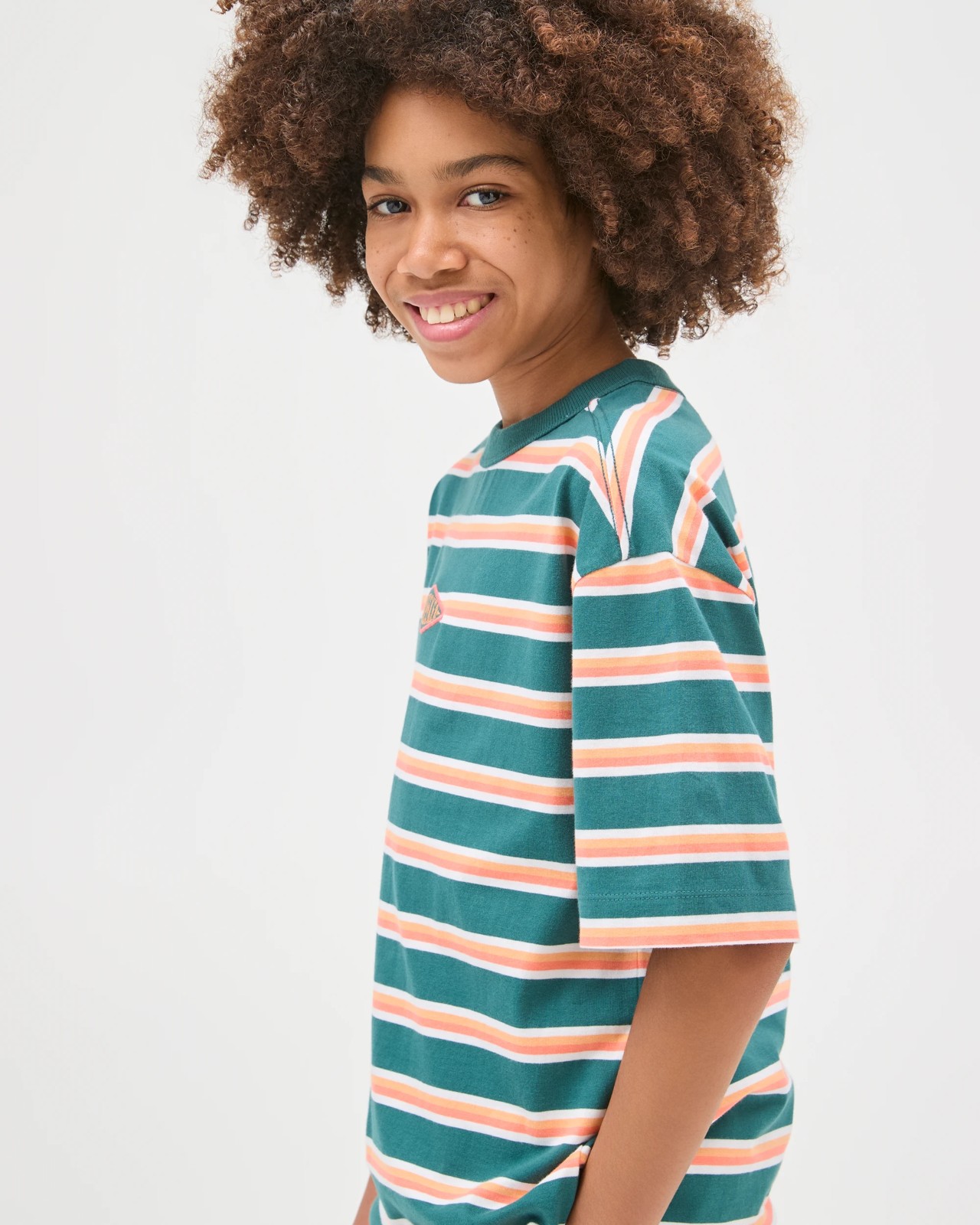 Australian Cotton Oversized Striped T-Shirt - Multi 2 of 6