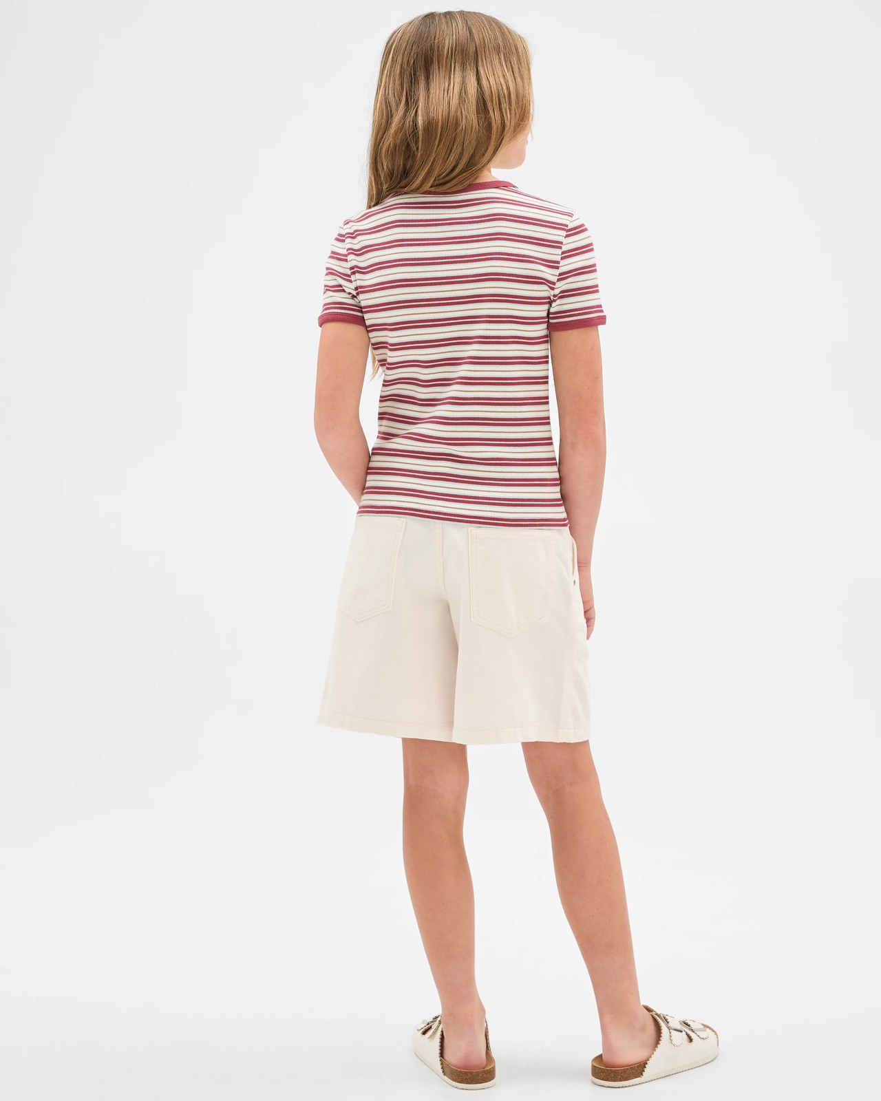 Cotton Bermuda Denim Jorts - Cream 5 of 5