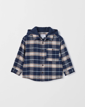 Australian Cotton Flannelette Hooded Check Shirt