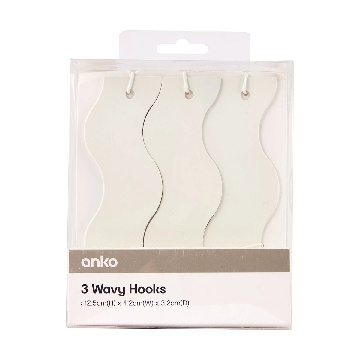 Wavy Hooks, 3 Pack - Anko