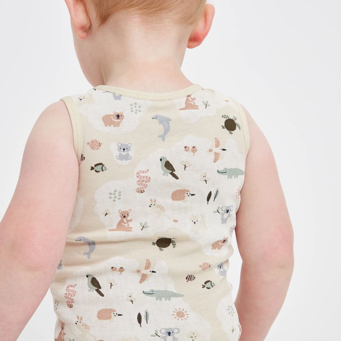 Baby Organic Cotton Vests 3 Pack - Australian Animal Ecru | Target ...