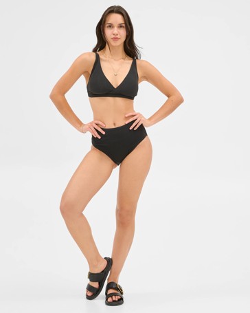 Resort Crinkle High Waisted Swim Bikini Bottoms