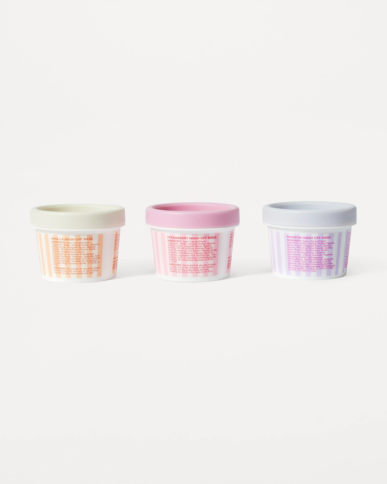 OXX Beauty 3 Petite Scoops Ice Cream Wash Off Face Masks - Vanilla - Strawberry and Birthday Cake Scented 4 of 5