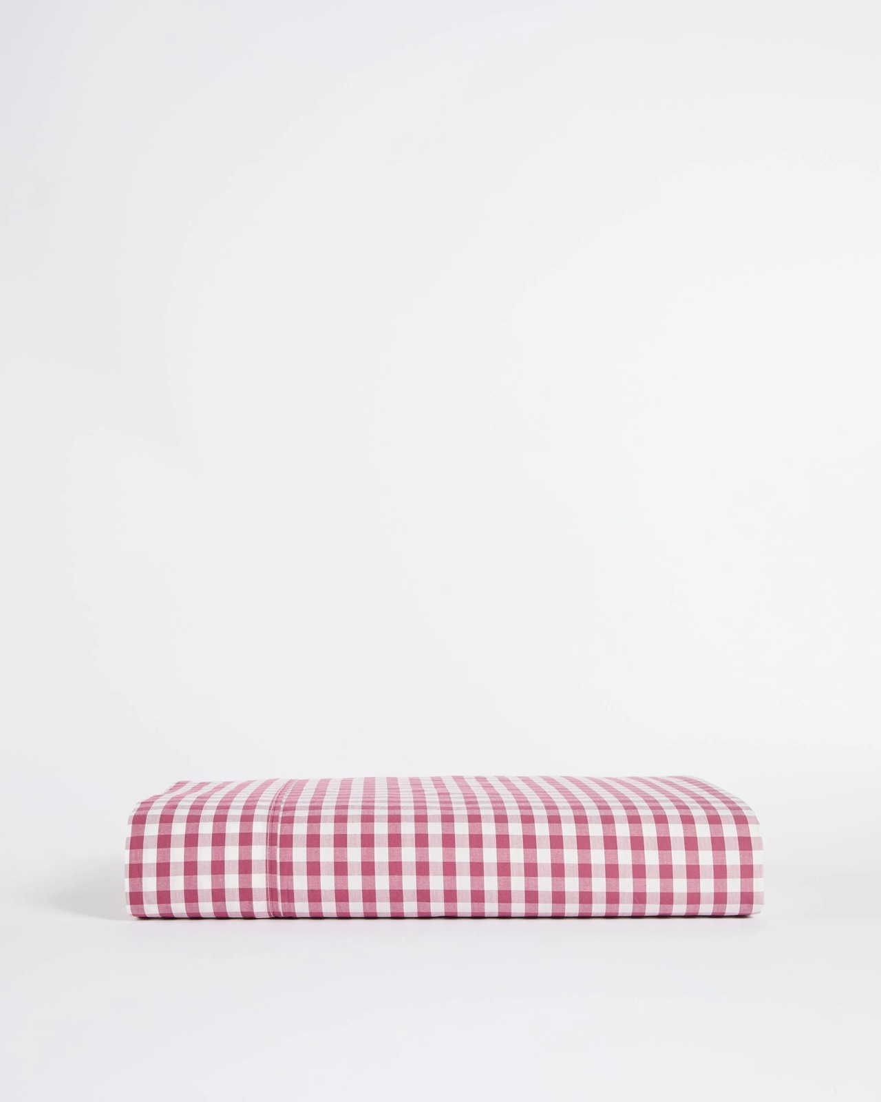 Gingham Australian Cotton Mix & Match Fitted Sheet - Vintage Rose - QB 4 of 4