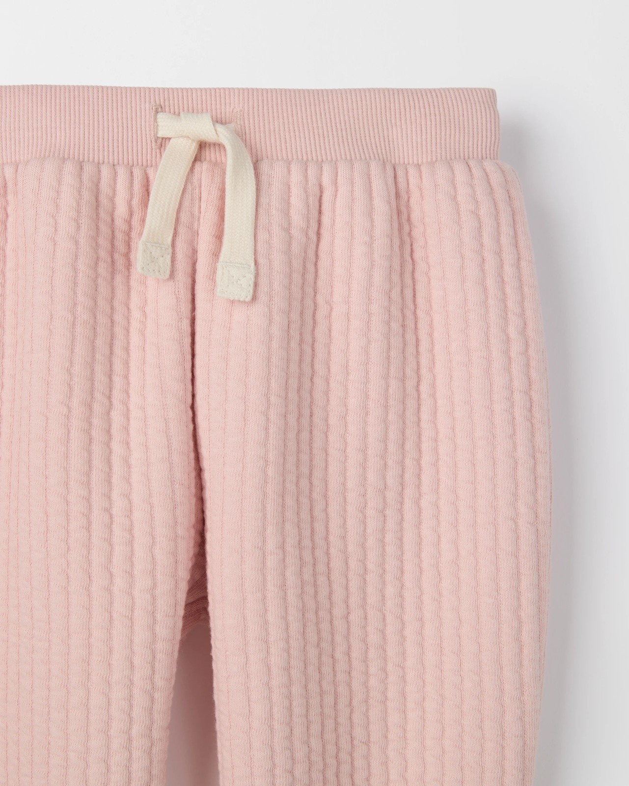 Baby Organic Cotton Quilted Fleece Trackpants - Lotus 5 of 5