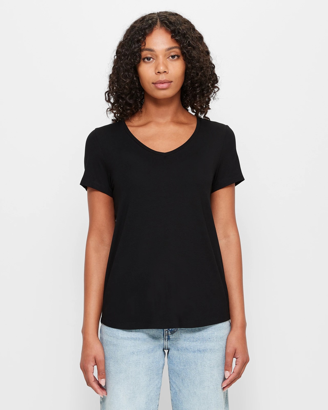 Viscose Elastane Top in Black