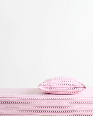 Australian Cotton Stripe Heart Kids Fitted Sheet