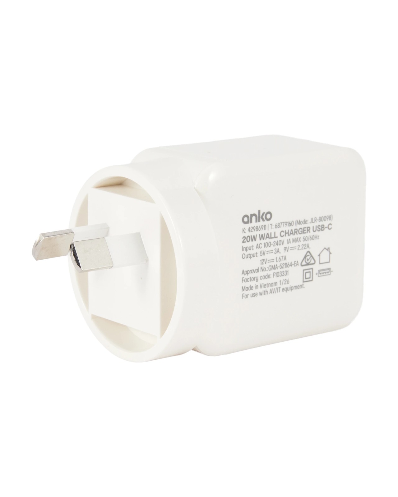 Wall Charger USB-C Fast Charging - Anko 3 of 4