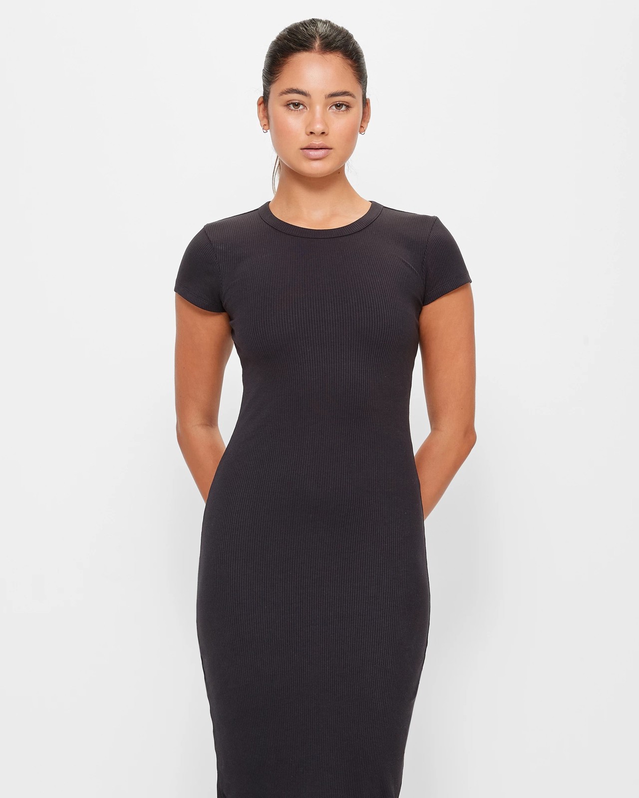 Australian Cotton Ribbed Maxi Dress - Lily Loves - Black | Target Australia