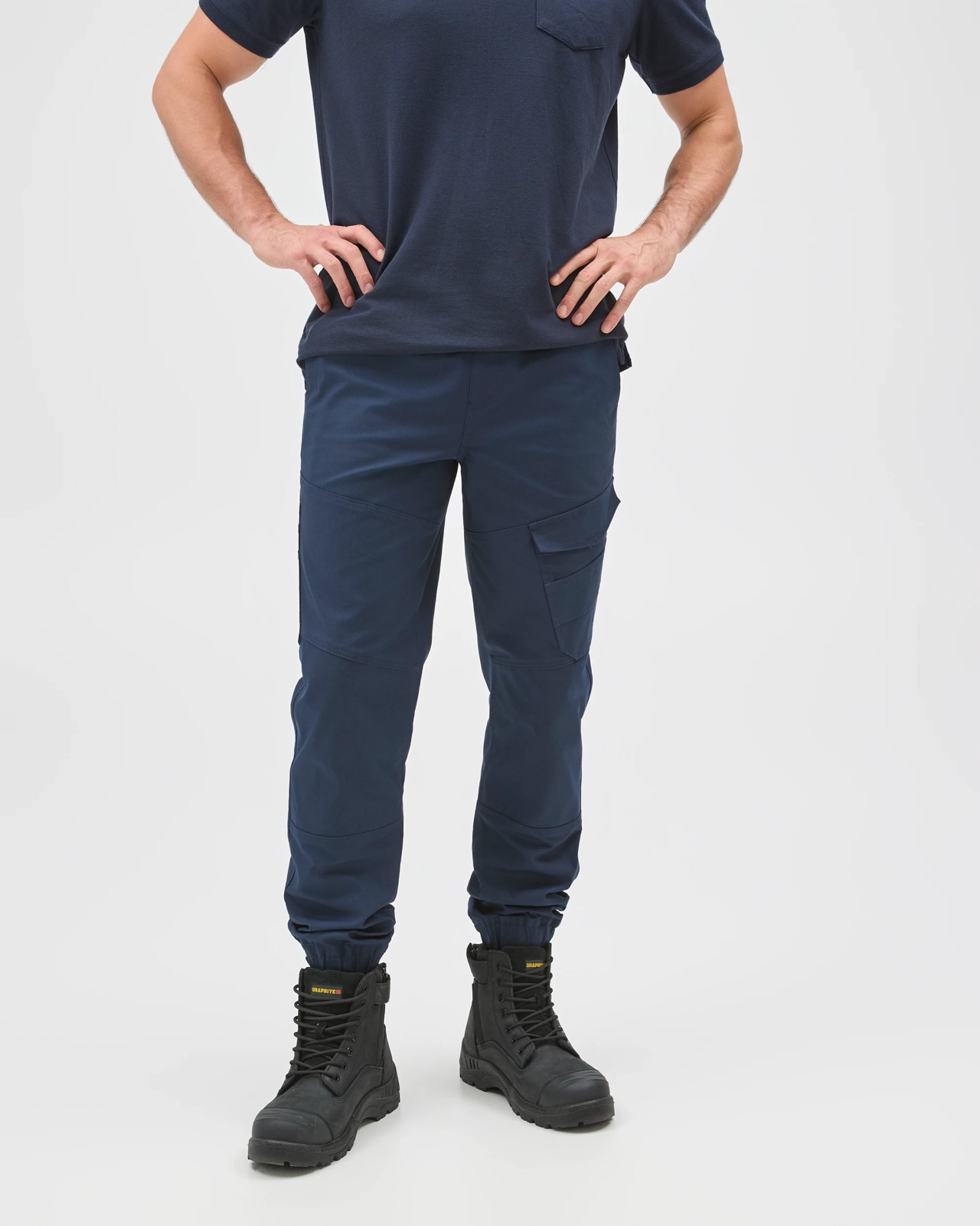 Australian Cotton Kneepad Work Performance Pants - Graphite - Navy Blue 3 of 5
