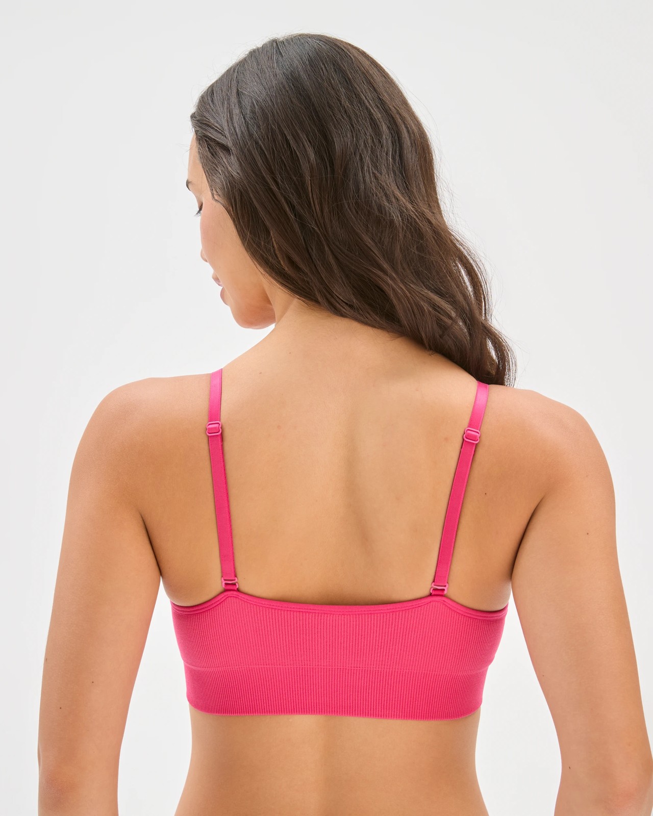 Low Impact Seamfree Sports Crop Top - Fuschia 3 of 3