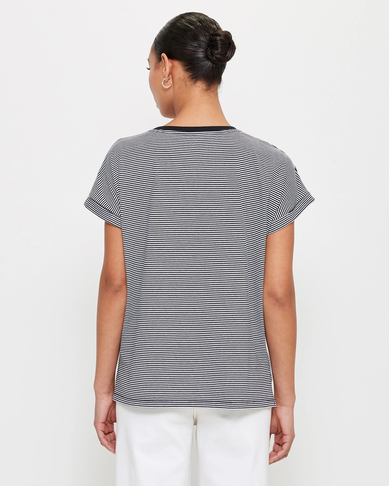 Australian Cotton Roll Cuff Slouchy T-Shirt 4 of 6