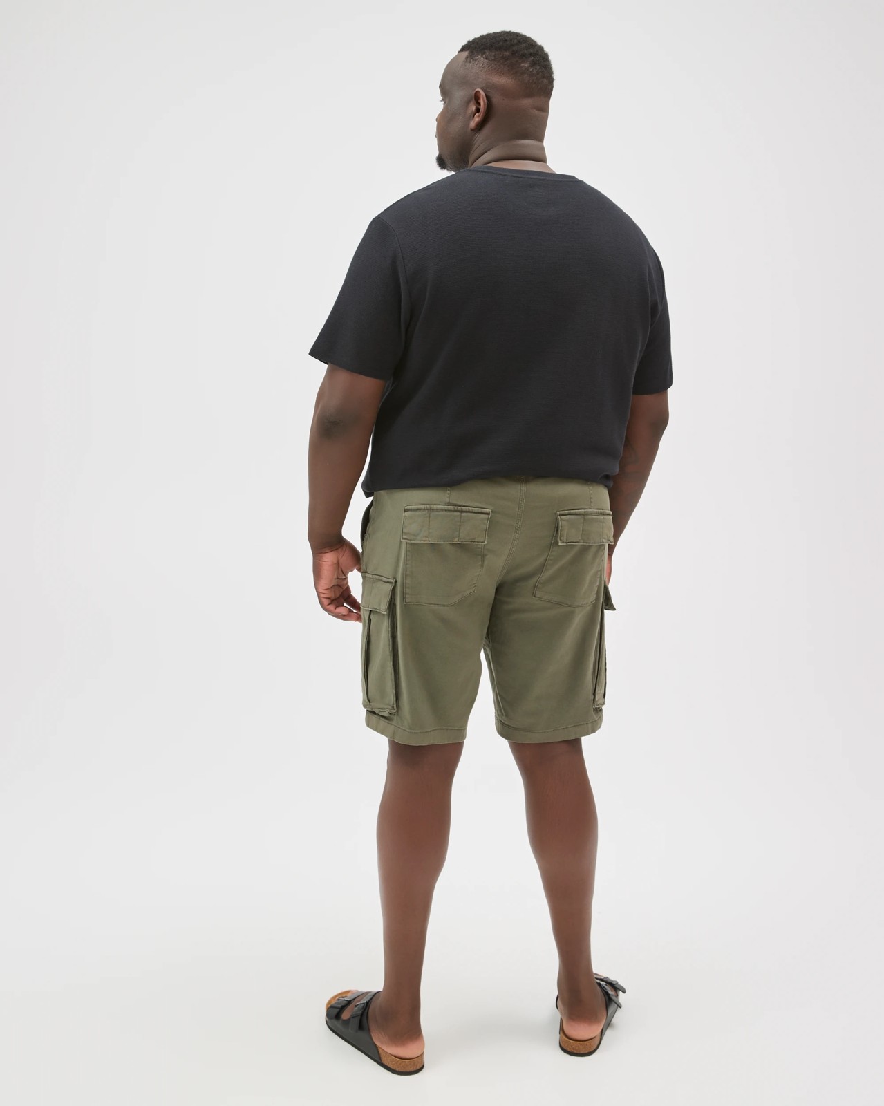 Plus Size Australian Cotton Cargo Shorts - Army 6 of 6
