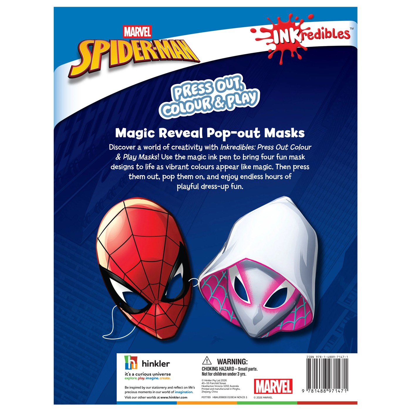 INKredibles Marvel Spider-Man Magic Ink Masks - Book 4 of 4