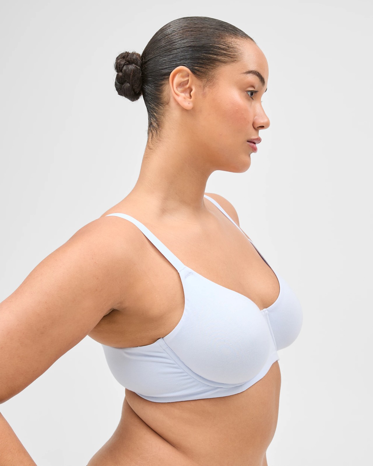 Australian Cotton Blend Fuller Figure Pippa Soft Cup Bra - Heather 2 of 3