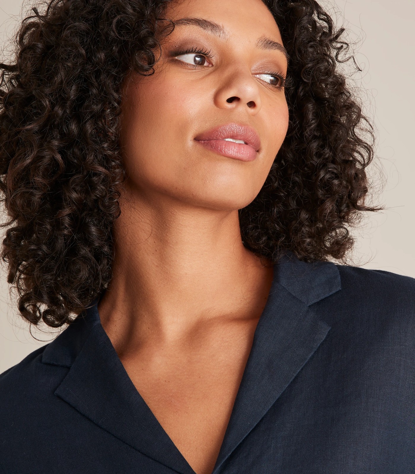 European Linen Roll Cuff Sleeve Blouse 3 of 6