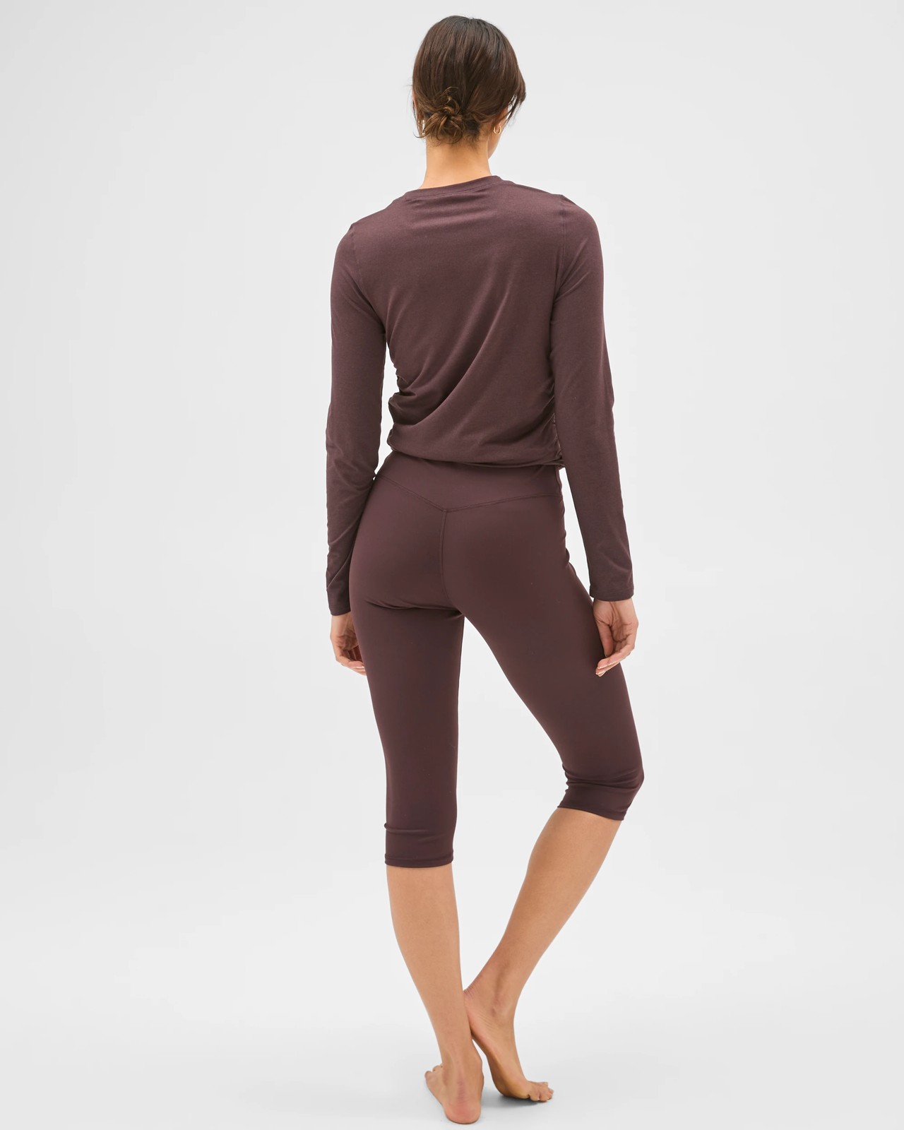 Active Studio Soft Crop Length Yoga Tights - Raisin 6 of 6