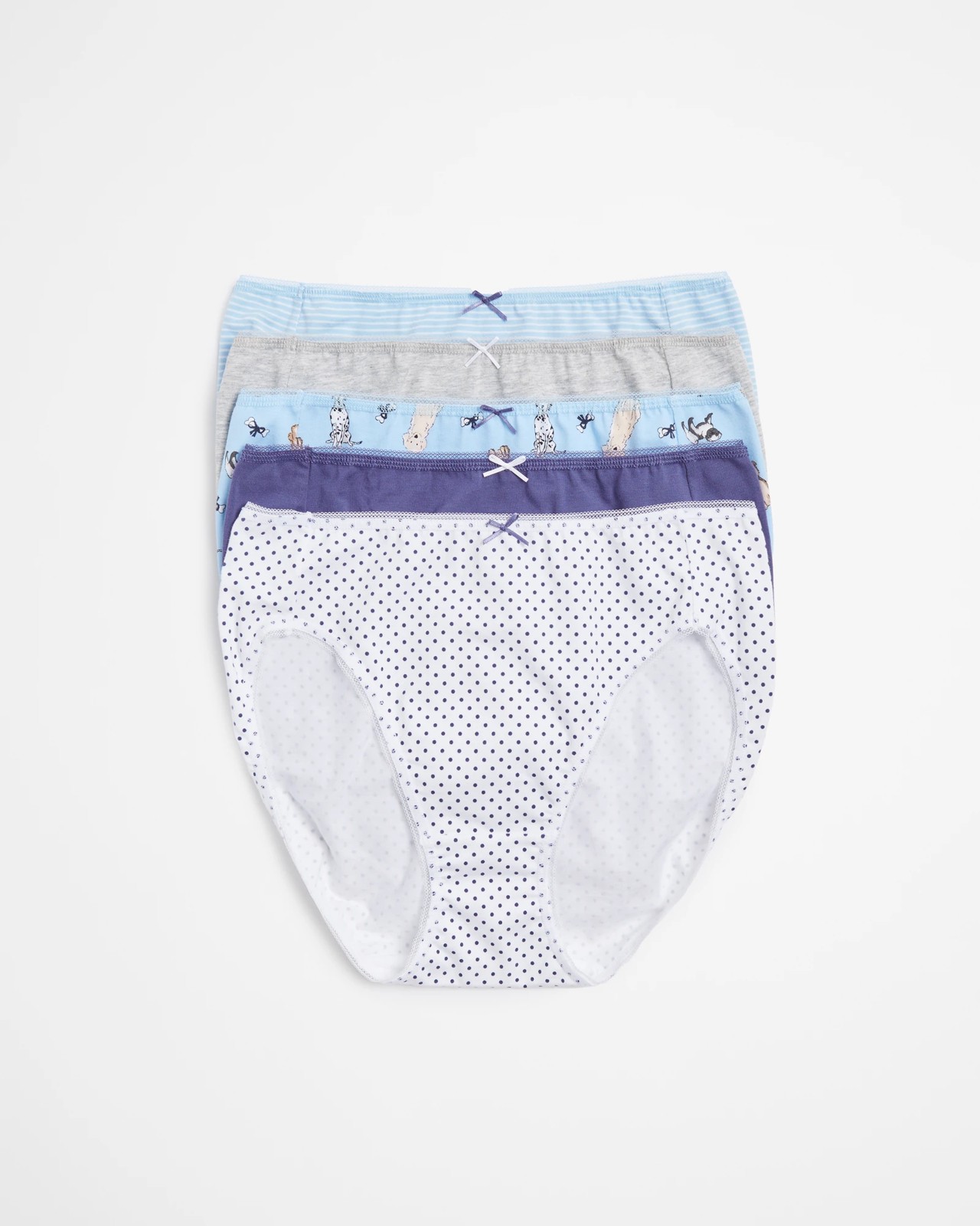 Cotton underwear brief with dog print