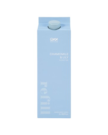 OXX Bodycare Hand and Body Wash Refill 1L - Chamomile and Lily Scented