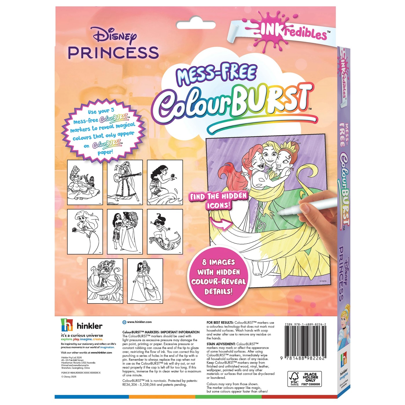 INKredibles Disney Princess Mess-Free ColourBurst Activity Kit - Book 2 of 6