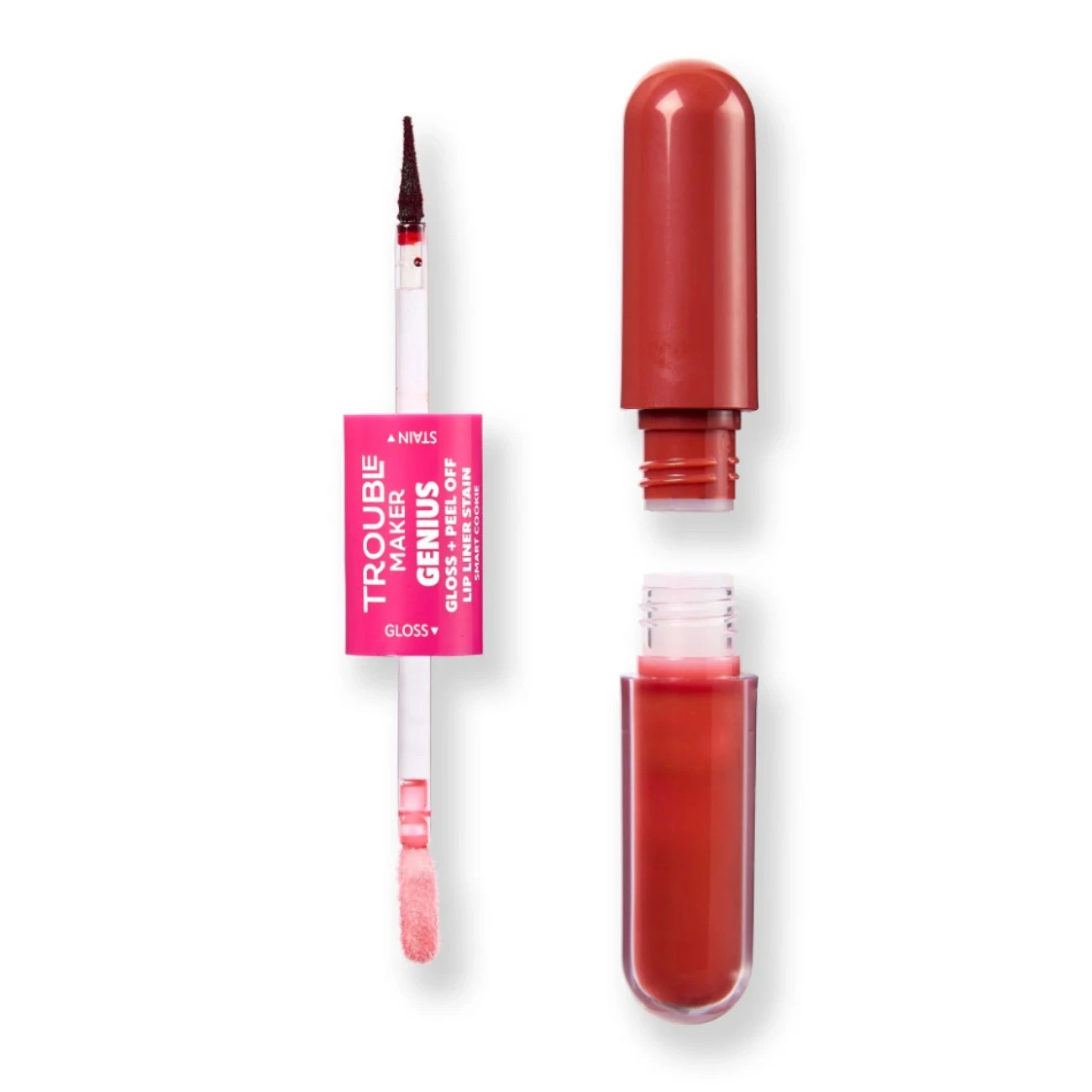 Trouble Maker Genius Duo Peel-Off Lip Liner Stain and Gloss - Smart Cookie Red 2 of 3