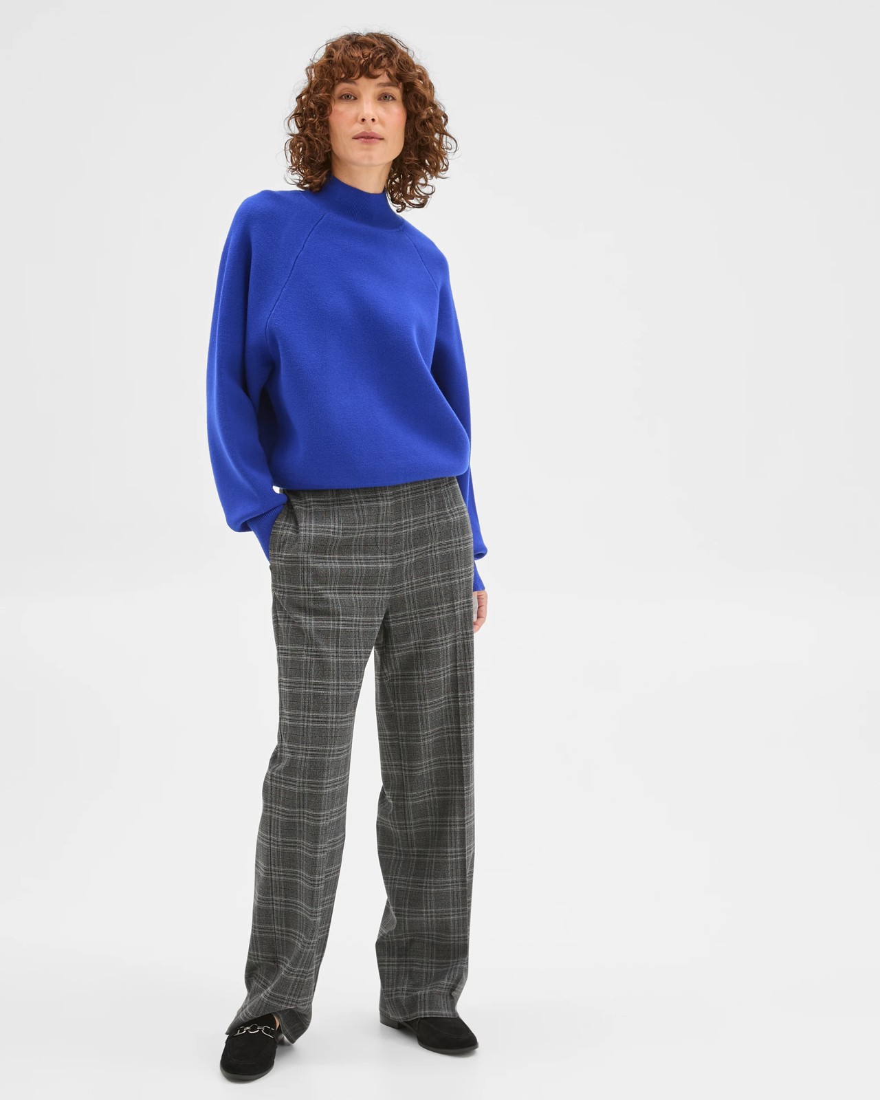 Preview Raglan Detail High Neck Jumper - Cobalt Blue 2 of 6