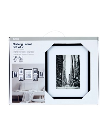 7 Piece Gallery Set  Black - Anko