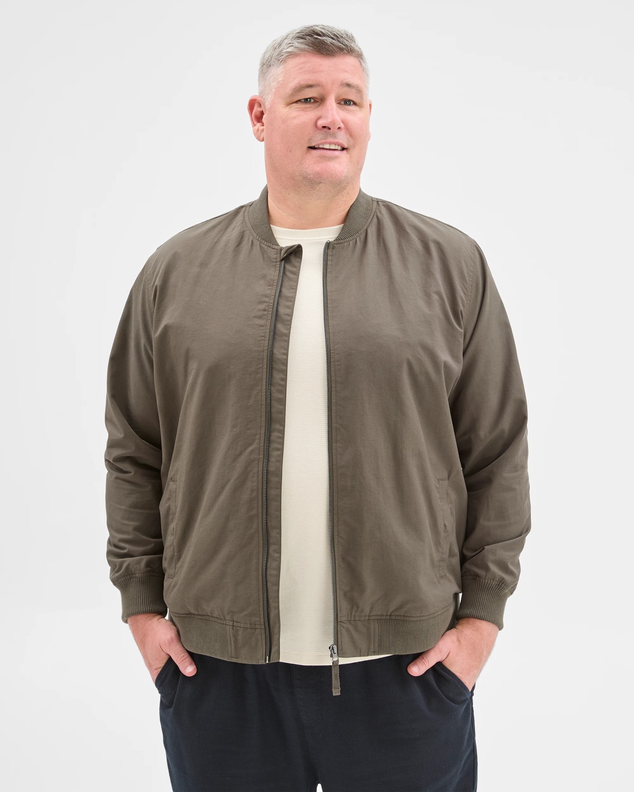 Plus Size Australian Cotton Blend Bomber Jacket 3 of 6
