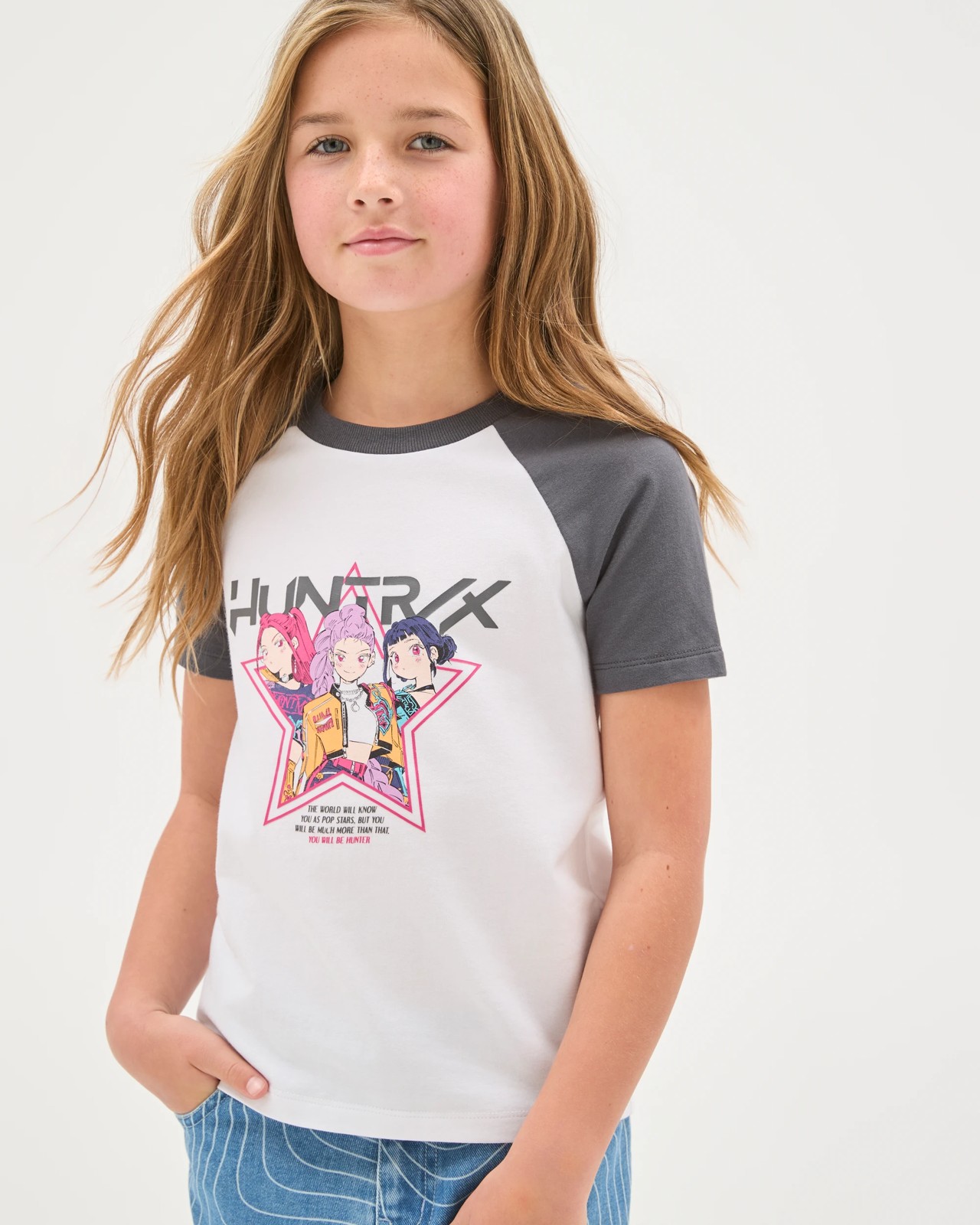 Licensed KPop Demon Hunters Australian Cotton Raglan Sleeve T-Shirt 4 of 6