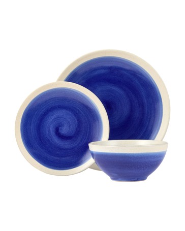 Anko Kanto 12 Piece Blue Dinner Set