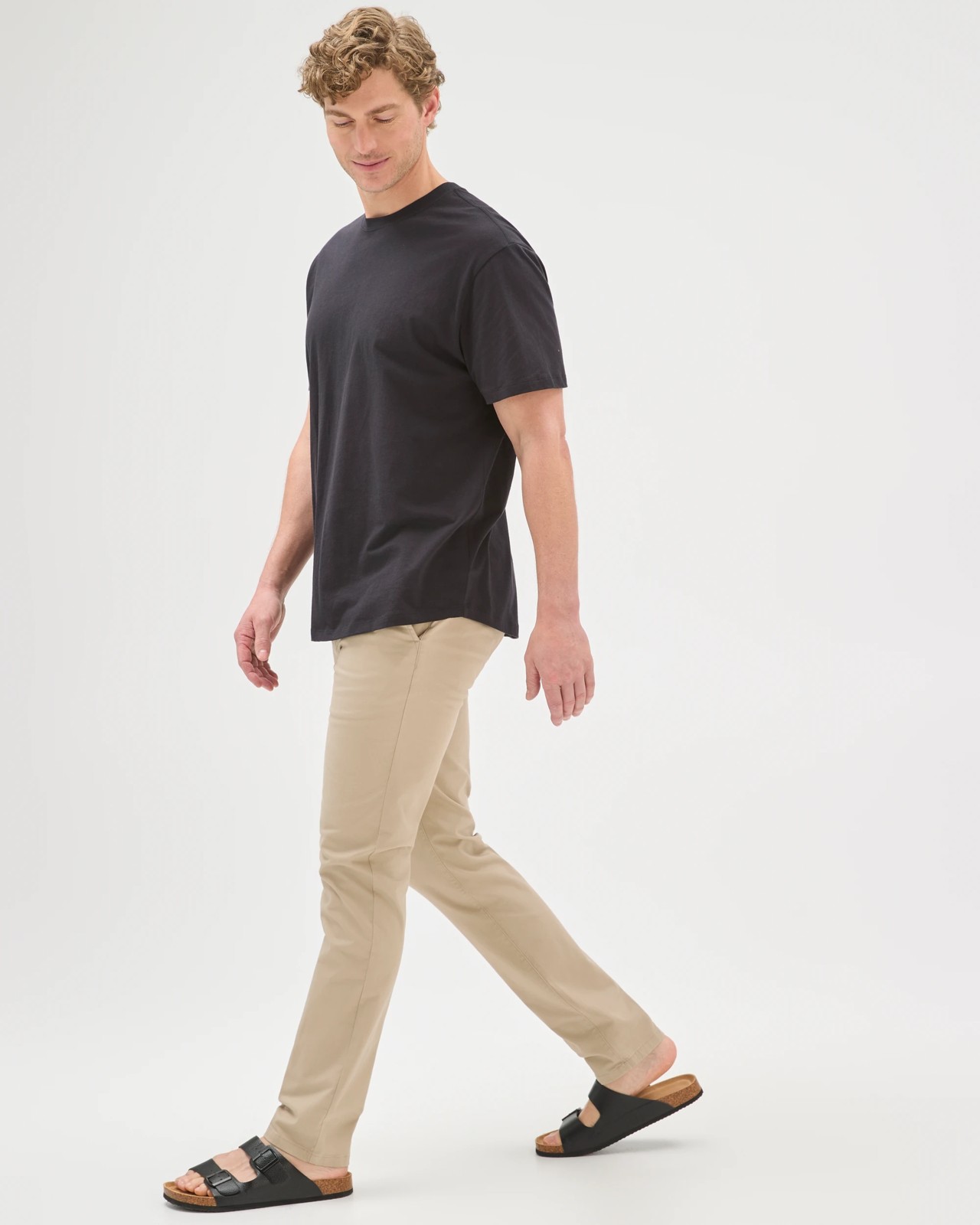 Australian Cotton Slim Chino Pants  - Stone 3 of 5