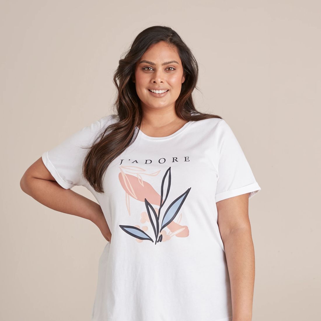 Curve Print Crew TShirt Target Australia