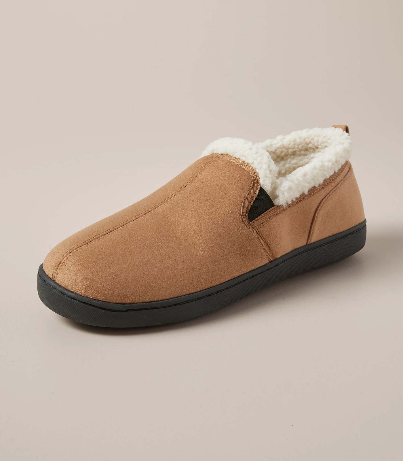 Fur discount collar slippers