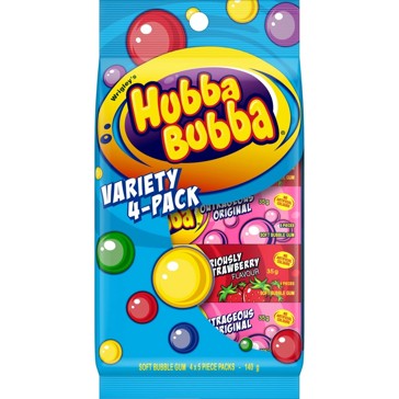 Wrigley's Hubba Bubba Variety Bubble Gum - 4 Pack