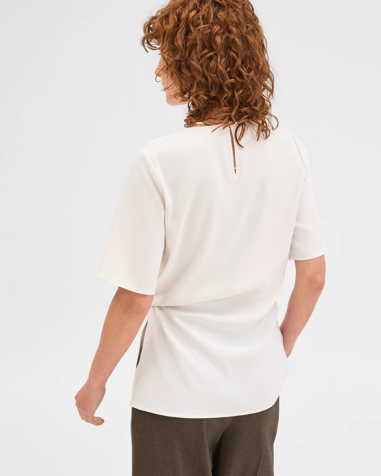 Preview Short Sleeve Knot Detail Blouse 6 of 6